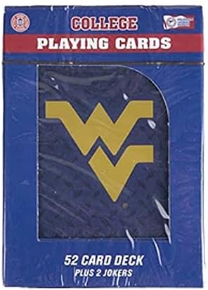 NCAA Batı Virjinya Dağcılar Oyun kartlarıdiamond Plaka Oyun Kartları, Takım Renkleri, Bir Boyut