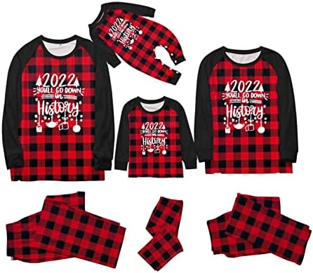 Ayı aile pijamaları Noel Aile Eşleştirme Giyim Tatil Ekose Ebeveyn 3x Noel Pijama Aile için