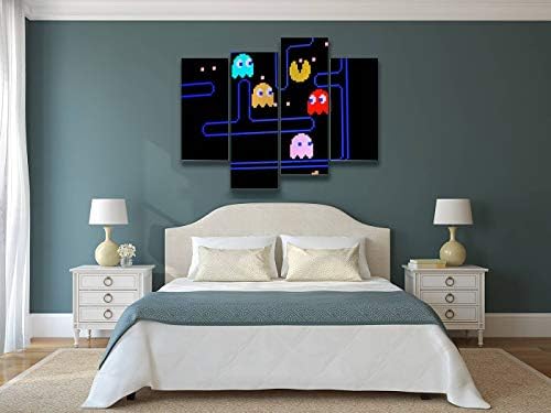 Vintage Pacman video oyunu Tuval duvar sanatı Boyama Resimleri Modern Sanat Çerçeveli Posterler Oturma Odası ıçin asmaya hazır Ev Dekor