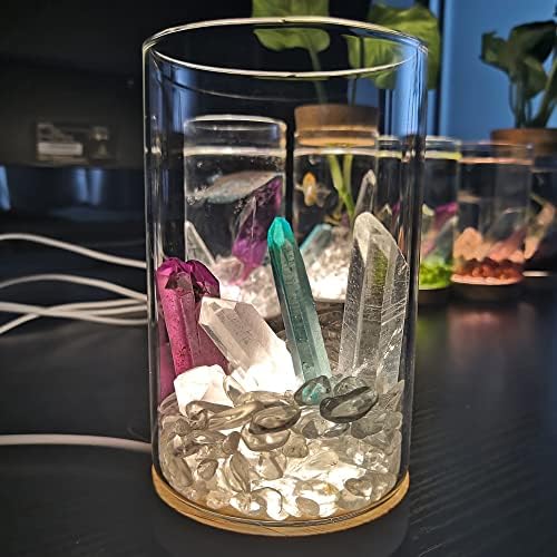 CNYANFEI ham kristaller şişe lamba doğal kristal USB masa lambası şifa kristal ışık kuvars cips ile benzersiz taş masa lambası kuvars