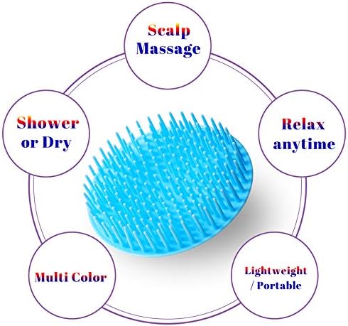 YEALIFE 4 Paketi Saç Derisi Exfoliator Fırça Kepek Temizleme Fırçası, Esnek baş masaj aleti Fırça, Duş Kafa Derisi Şampuan Fırça için