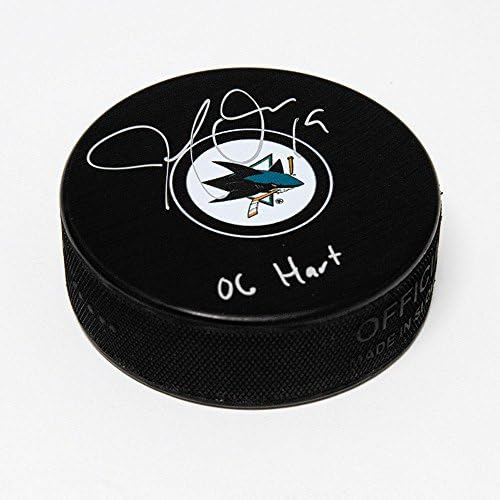 Joe Thornton San Jose Sharks, 06 Hart Yazıtlı NHL Diskli Hokey Diskini İmzaladı