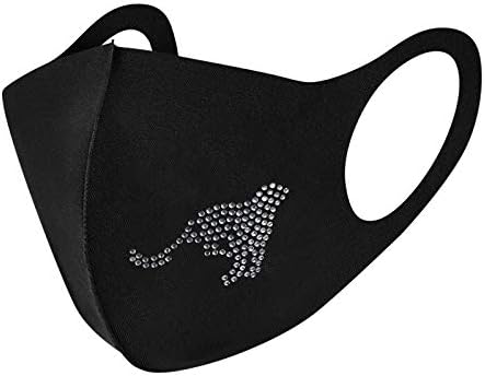 Yetişkinler için yüz Maskesi Siyah Maskeleri Kullanımlık Bez Yıkanabilir Baskı Yüz Maskesi Pamuk Ayarlanabilir Kordon 3 Kat Kadınlar