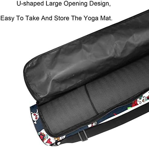 kafatasları ile acı biber Yoga Mat Taşıyıcı Çanta Omuz Askısı ile Yoga Mat Çantası spor çanta Plaj Çantası