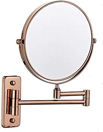 DELETO Makyaj Aynası Duvara Monte Kozmetik Ayna 8 inç İki Taraflı Döner Duvara Monte Ayna,Uzanan Katlanır Banyo Tıraş Kozmetik Makyaj