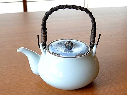Çay seti Japon Geleneksel Japonya'da Yapılan Arita Imari gereçleri Seramik 6 adet Porselen 1 adet demlik ve 5 adet Kapaklı Bardak Yeşil