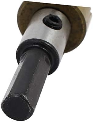 X-DREE 20.5 mm Kesme Çapı HSS Üçgen matkap delik Dişli Büküm Matkap Ucu Delik Testere (20.5 mm Kesme Çapı HSS Üçgen Shank Büküm Matkap