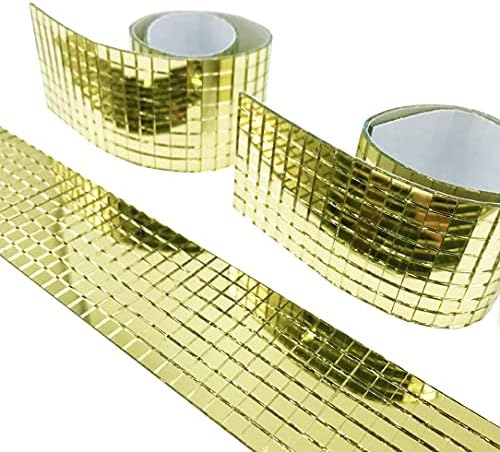 JKanruh 5760 Adet 5x5mm Kendinden Yapışkanlı Altın ayna çıkartmaları, Altın Ayna Fayans, Mini Kare Cam Aynalar Mozaik Fayans, altın