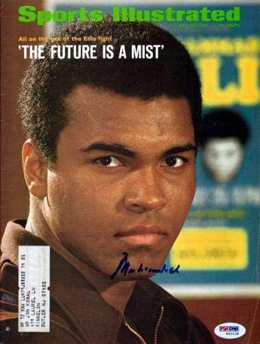 Muhammed Ali İmzalı Sports Illustrated Dergisi PSA / DNA W02238-İmzalı Boks Dergileri