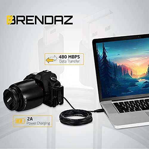 BRENDAZ Uyumlu Mini USB kablosu sync Veri ve şarj kablosu Canon EOS-5D Mark III Dijital SLR fotoğraf Makinesi (1 Fit)
