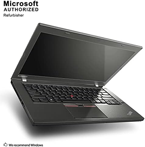 Lenovo ThinkPad T450 14 inç HD iş Dizüstü Bilgisayarı, 2,9 GHz'e kadar Intel Çift Çekirdekli i5-5300U, 8 GB RAM, 256 GB SSD, HDMI,