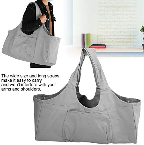 QSTNXB Yoga Mat Çantası, Tuval Dayanıklı Büyük Kapasiteli Yoga Mat Taşıyıcı, Taşıması kolay Hafif Spor kıyafet dolabı Yoga spor çantası,
