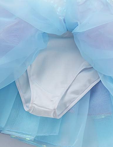QınCıaoC Küçük Kızlar Bale Tutu Elbise Çocuklar Parlak Sequins Mesh Splice Balerin Prenses Elbise dans kostümü