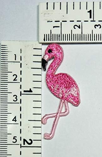 Set 3 Adet Mini Küçük Tropikal Kuş Pembe Flamingo Karikatür Çıkartmalar Yamalar Demir On Dikiş İşlemeli Yamalar Rozet Aplike Logo Giysi