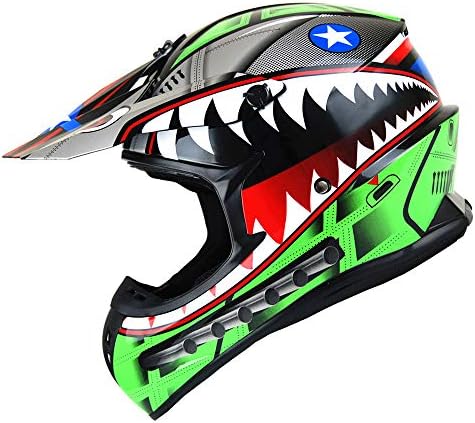 1 Fırtına Yetişkin Motokros Kask BMX MX ATV Kir Bisiklet Yokuş Aşağı Dağ bisiklet kaskı Yarış Canavar Köpekbalığı Tarzı HKY_SC09S