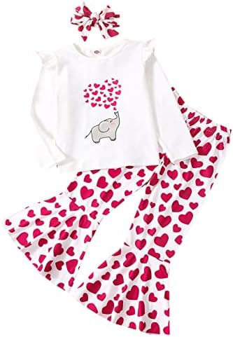 Toddler Bebek Kız Mektup Kıyafetler Set Uzun Kollu Üstleri + Leopar Çan Alt Pantolon Sonbahar Giysileri