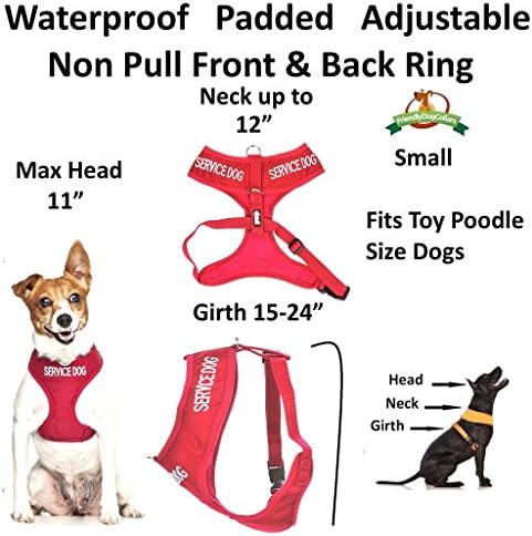 SERVİS KÖPEĞİ (Rahatsız Etmeyin/Köpek Çalışıyor) Kırmızı Renk Kodlu Çekmeyen Ön ve Arka D Halkası Yastıklı ve Su Geçirmez Yelek Köpek