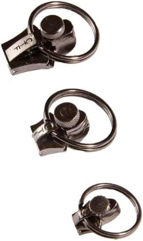 FixnZip (Siyah Nikel 3 Paket S, M,L) - Ceketler, Valizler, Çantalar için Üniversal Fermuar Tamir Takımı-Sırt Çantası Fermuar Değiştirme