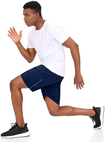 HMIYA erkek Spor Şort Hızlı Kuru fermuarlı cepler ile Egzersiz Koşu Eğitimi için