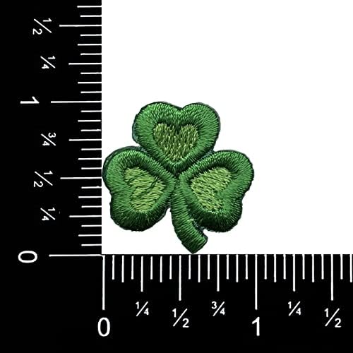 (25'li Set) 1 inç - Küçük İrlandalı Yonca - Yonca Yaprağı/Yonca İşlemeli Demir on Patch