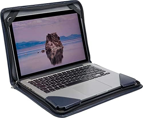 Broonel Mavi Deri Dizüstü Messenger Kılıf-Lenovo ThinkPad X1 Karbon Gen 10 14 ile Uyumlu