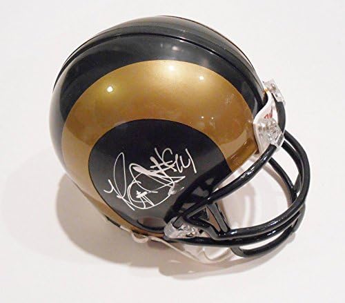 Chris Long İmzalı Mini Kask w / COA St. Louis Rams Futbol İmzalı NFL Mini Kaskları