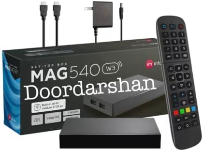 Yeni 2022 Doordarshan Mag 540W3 4K, Dahili Çift Bant 2.4 G/5G WiFi, HDMI Kablosu (Eski Mag 324w2, 424W3, 524w3 ve 522w3'ten Çok Daha