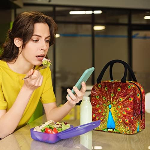 Öğle yemeği Çantası Güzel Tavuskuşu Taşınabilir yemek taşıma çantası Yalıtımlı yemek kabı Yeniden Kullanılabilir yemek kabı