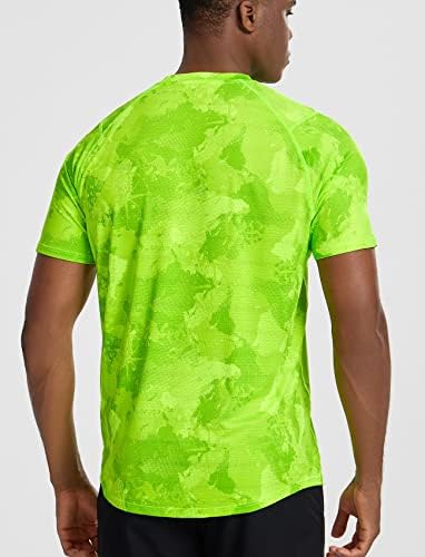 Zengjo Erkek Egzersiz Gömlek Kısa Kollu Hızlı Kuru Hafif Atletik Koşu Spor Performans T-Shirt Nem Esneklik