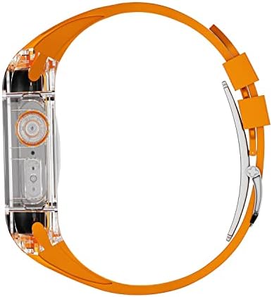 KAVJU Şeffaf mod seti Kılıf Apple Ürünü İçin 49mm Kauçuk Spor Bandı iWatch Serisi Ultra 8 Silikon saat kayışı