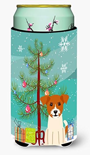 Caroline's Treasures BB4233TBC Merry Christmas Ağacı Jack Russell Terrier Uzun Boy Hugger, Soğutucu Kol Hugger Makinede Yıkanabilir