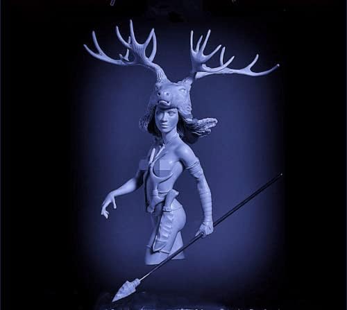 1/10 Reçine Şekil Figürü Büstü Antik Tribal Kadın Savaşçı, Reçine Modeli Minyatür Kiti (Kendiniz Yapın ve Boyasız) / / jd9f-6
