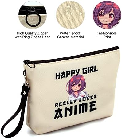 WGXQMC Anime Hayranları makyaj Kozmetik Çantası Hediye Kadınlar Kızlar için Tuval Su geçirmez Çanta (Anime1)