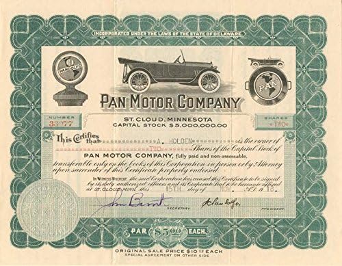 Pan Motor A. Ş. Samuel Pandolfo tarafından imzalandı - Stok Sertifikası