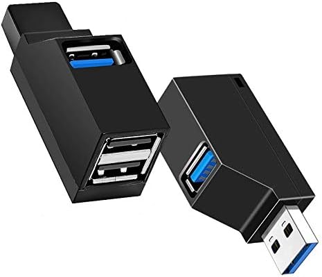JAHH USB Hub USB 3.0 Adaptörü Genişletici Mini Splitter Kutusu 3 PC Dizüstü Cep Telefonu için Yüksek Hızlı U Disk Okuyucu (Renk: Siyah)