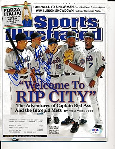 Beltran Wright Lo Duca İmzalı Sports Illustrated Dergisi Otomatik PSA / DNA AK24677 - İmzalı MLB Dergileri