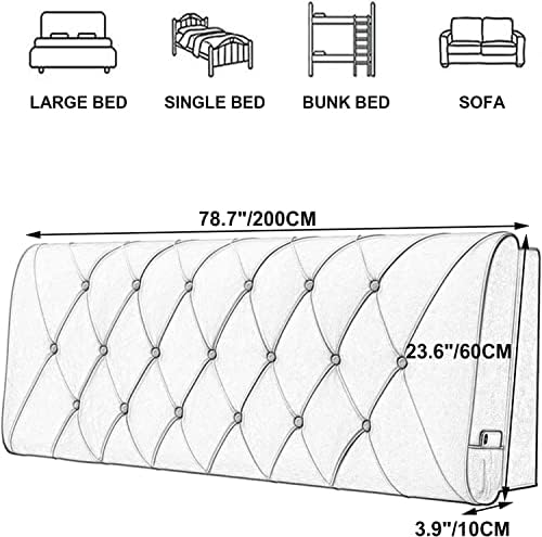 MJMJ Okuma Polar Başlık Yastık Duvar Yastık Kama Yastık Yatak İstirahati Bel Desteği Ped Arkalığı Başlık Çıkarılabilir Kapak (Boyut: