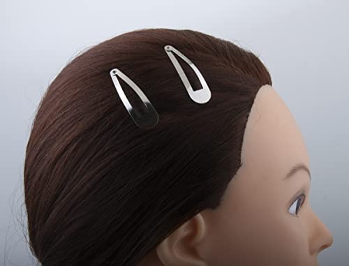 MAHAVİMOKSA 60 adet Gözyaşı Damlası Şekli Tokalarım Kadınlar metal baskı Saç Klipleri DIY Craft için (60mm, gümüş)