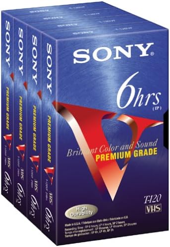 Sony VHS Kasetler Yüksek Dereceli 120 Dakika (4'lü Paket) (Üretici tarafından Üretilmiyor)